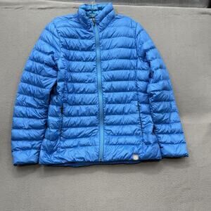 REI Co-op Jacket Womens Small Blue Down Puffer Lightweight Packable Full Zip